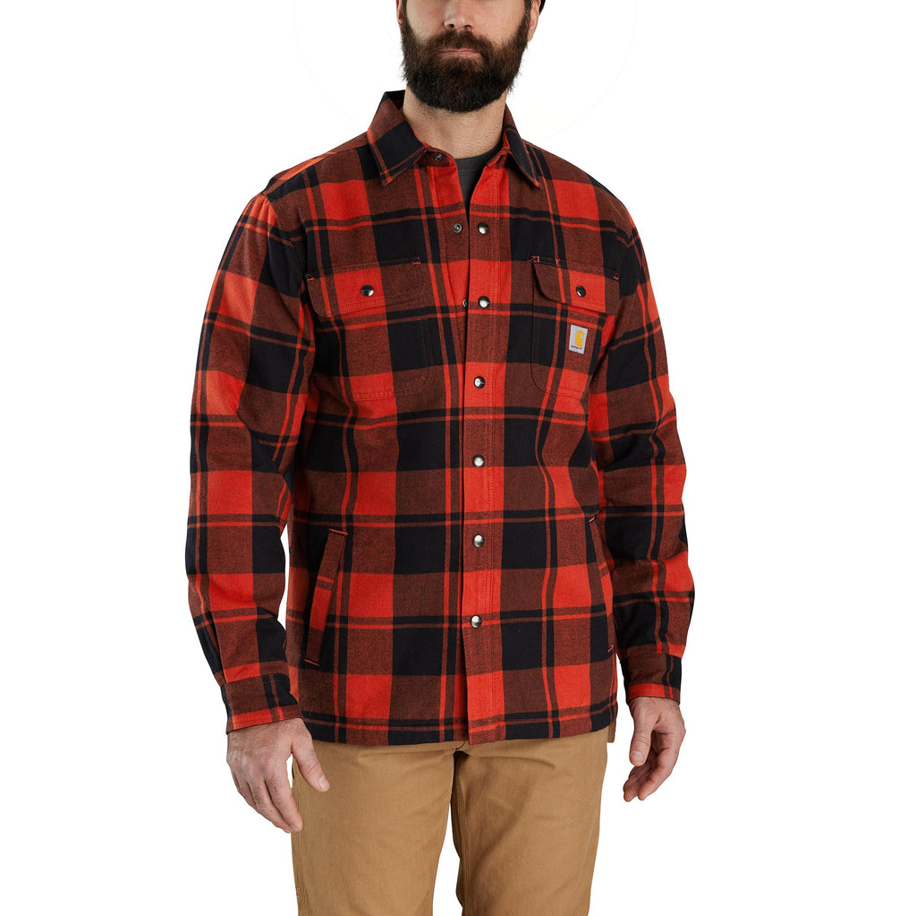 RELAXED FIT FLANNEL SHERPA-LINED SHIRT JAC 105939
