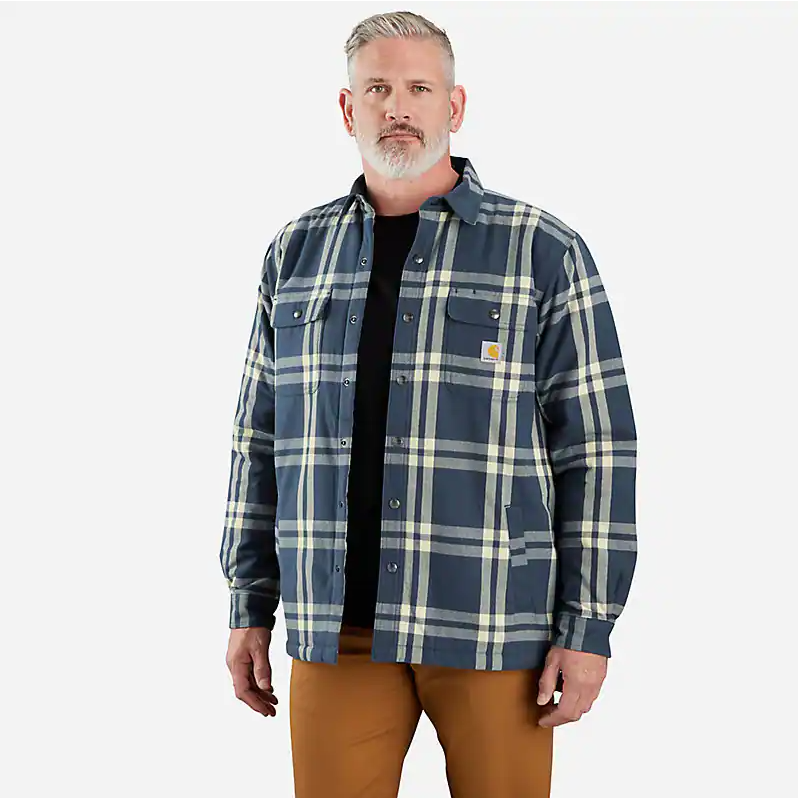 RELAXED FIT FLANNEL SHERPA-LINED SHIRT JAC 106354