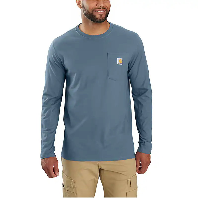 NEW CARHARTT FORCE® RELAXED FIT MIDWEIGHT LONG-SLEEVE POCKET T-SHIRT 106656 Fall 20245