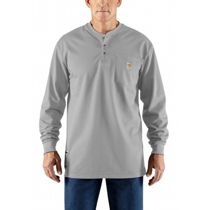 FLAME-RESISTANT CARHARTT FORCE® COTTON LONG-SLEEVE HENLEY 100237