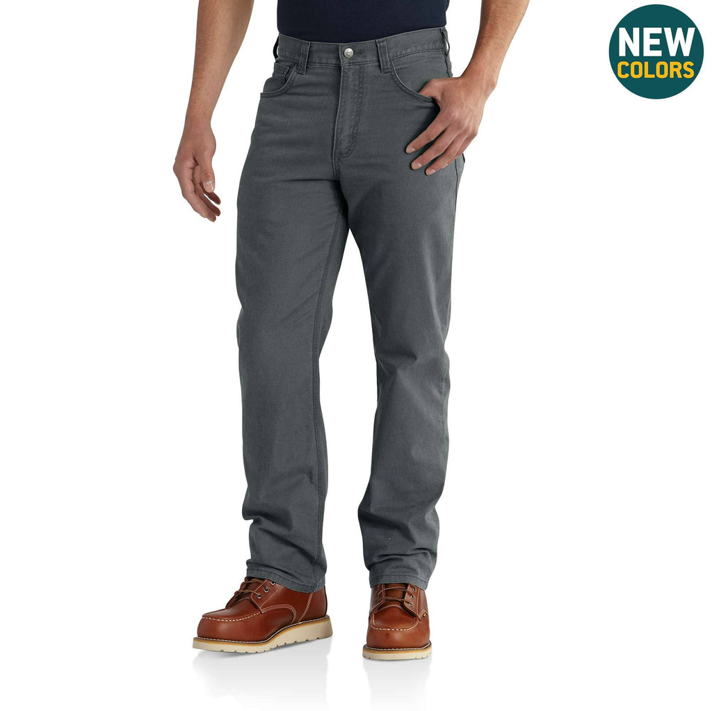 RUGGED FLEX® RELAXED FIT CANVAS 5-POCKET WORK PANT 102517-Elm