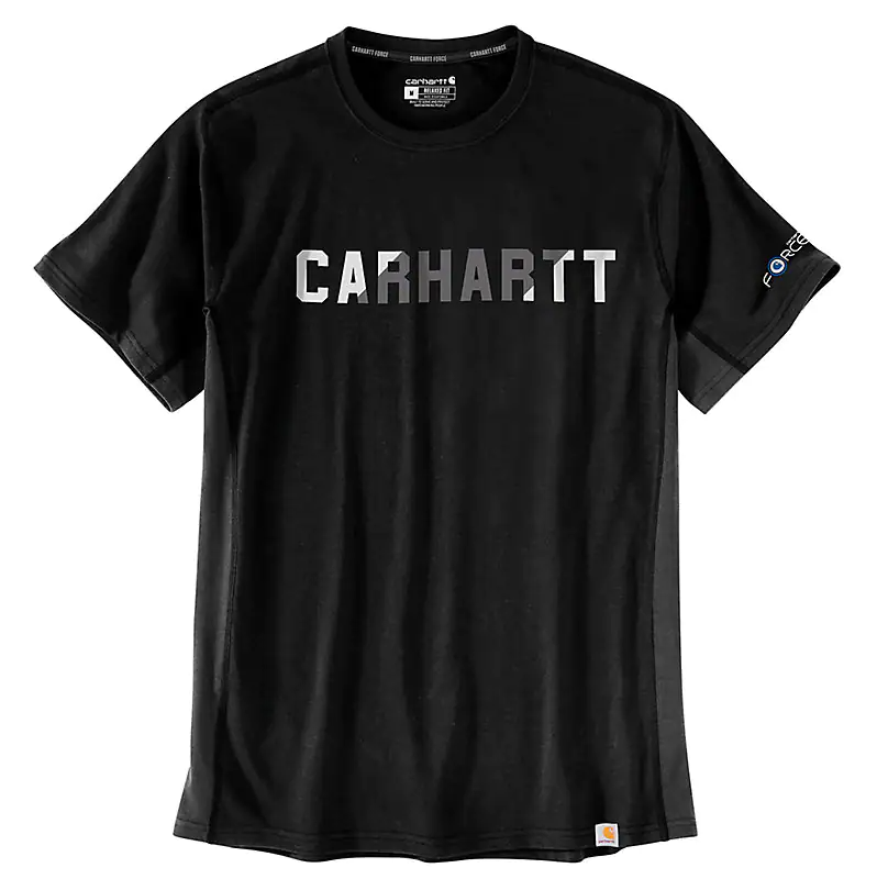 CARHARTT FORCE® RELAXED FIT MIDWEIGHT SHORT-SLEEVE BLOCK LOGO GRAPHIC T-SHIRT 105203