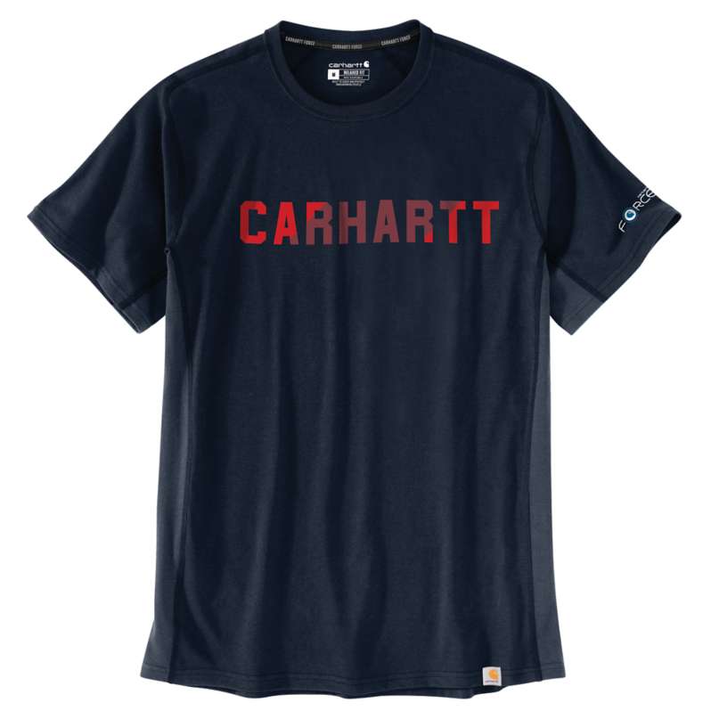 CARHARTT FORCE® RELAXED FIT MIDWEIGHT SHORT-SLEEVE BLOCK LOGO GRAPHIC T-SHIRT 105203