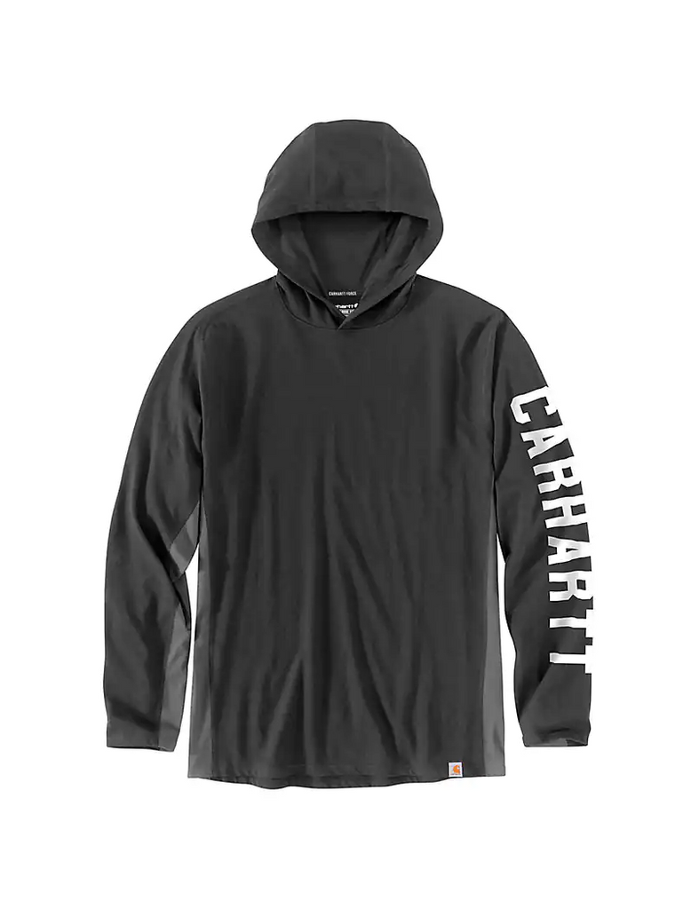 CARHARTT FORCE® RELAXED FIT MIDWEIGHT LONG-SLEEVE LOGO GRAPHIC HOODED T-SHIRT 105481