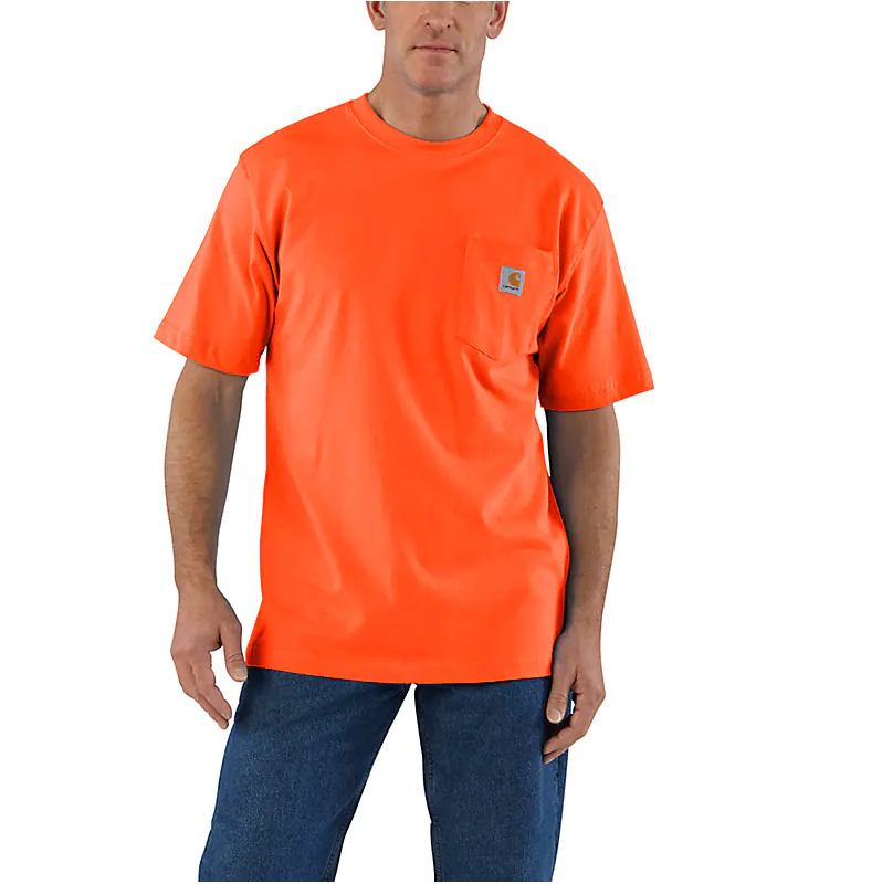 LOOSE FIT HEAVYWEIGHT SHORT-SLEEVE POCKET T-SHIRT K87-Brite Orange