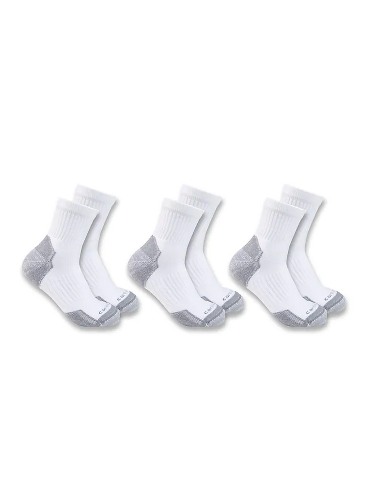 MIDWEIGHT COTTON BLEND QUARTER SOCK 3-PACK SQ6103M